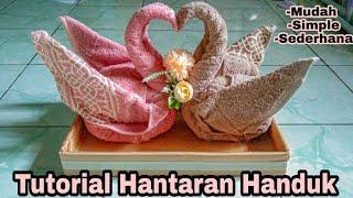 MUDAH !! Tutorial Hantaran Handuk Bentuk Angsa - Parsel Dari Handuk - Cara Menghias Hantaran Handuk