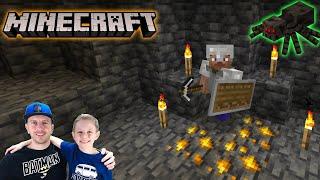 МАЙНКРАФТ для новичков ПЕЩЕРНЫЙ КВЕСТ - Играем с папой в Minecraft 1.18.1