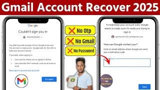 Gmail account recovery 2025 | How to recover Gmail account without password `| Gmail account