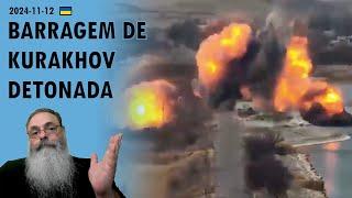 #Ucrânia 2024-11-12: RUSSOS avançam a NORTE de KURAKHOVE forçando UCRANIANOS a EXPLODIR BARRAGEM