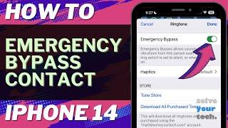 How to Enable Emergency Bypass for Contact on iPhone 14