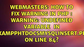 How to fix warning in php : Warning: Undefined variable $nameError in...