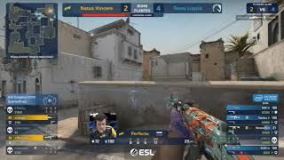 s1mple GODLIKE 1v4 clutch against Liquid