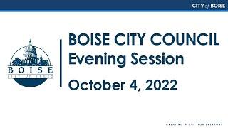 Boise City Council - Evening Session