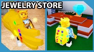 Using the Infinity Gauntlet in the Jewelry Store! Roblox Robbery Simulator