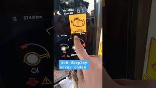 Jcb display error codes information #jcb #3dx #excavator #pockland #reels #viral #jcblovers #insta