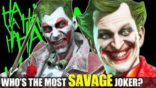 Which JOKER has the Most Savage Roasts - MK 11 or Injustice 2? ( Intro Dialogues )