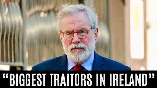 GERRY ADAMS questioned by Irish women "ARE SINN FÉIN BIGGEST TRAITORS IN IRELAND?" refuses to answer