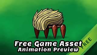 FREE 2D GAME ASSET - GREEN GRASS MONSTER SPRITES