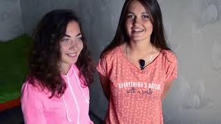 I'm Walking around the Summer CityYoga Challenge Girls Gymnasts‍️Dasha and Katya -Our Stretching