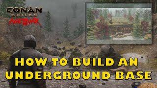 How to Build Underground Base - Conan Exiles #conanexiles #conanexilesguides #survival  NO NARRATOR