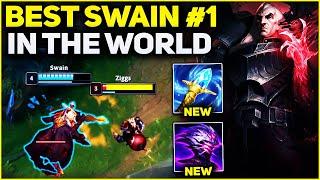 RANK 1 BEST SWAIN IN THE WORLD AMAZING GAMEPLAY! | Season 13 League of Legends