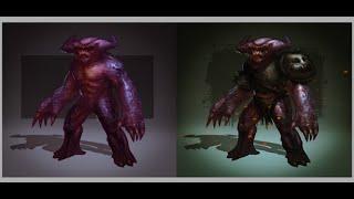 Creature Design at The Gnomon Workshop Completed Final Bipedal Alien
