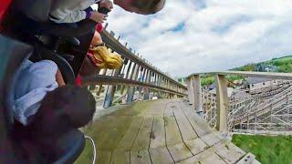 Cú Chulainn horizon leveled front seat on-ride POV Tayto Park Cu Chulainn Emerald Park