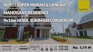 𝐒𝐎𝐋𝐃 !!! Rumah Hoek 9x16 𝙈𝘼𝙃𝙊𝙂𝘼𝙉𝙔 𝙍𝙚𝙨𝙞𝙙𝙚𝙣𝙘𝙚 𝙎𝙪𝙢𝙢𝙖𝙧𝙚𝙘𝙤𝙣 𝘽𝙤𝙜𝙤𝙧