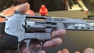 Grabe LAKAS ng SR357 Airgun 6 inches revolver ng Crosman.