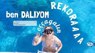 VLOG|| ELİMDE SALAMLA DENİZE DALIYORUM 🪼~ elon musk’ın yüzdüğü koy, mini tekne tatili ️