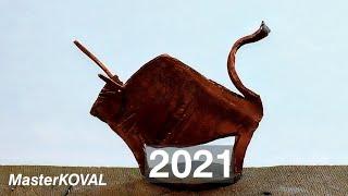 Year of the bull. Diy symbol of 2021