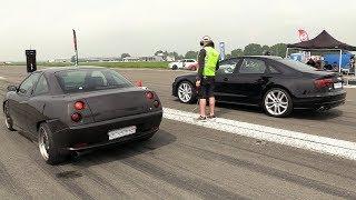 590HP Fiat Turbo 20v Coupe vs 605HP Audi S8 Plus