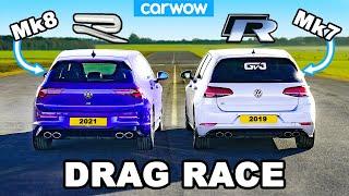 VW Golf R Mk8 v Mk7.5: DRAG RACE