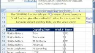 Excel Magic Trick 358: Part 1: Return Multiple Items From One Lookup Value for Table w Formula