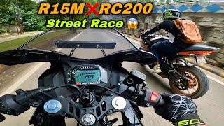 30 Days Street Race Challenge  | R15M vs RC200 | Street Race + Close Calls 