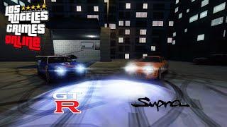 Toyota Supra mk4 vs Nissan GTR Skyline R34 in LAC