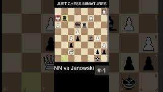 David Janowski defeats NN with the gueridon's checkmate #chess