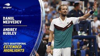 Daniil Medvedev vs. Andrey Rublev Extended Highlights | 2023 US Open Quarterfinal