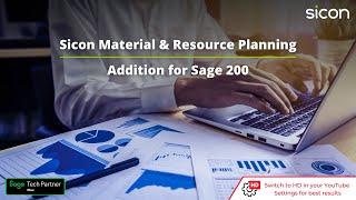 Sicon Material & Resource Planning (MRP) Product Overview