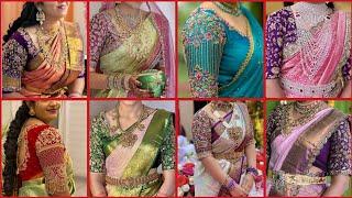 "Exquisite: Bridal Heavy Muggam work Blouse designs Trends of 2024"#trending#maggamworkblousedesigns