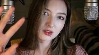 ASMR Sleepy Hand Movements w/ Mouth Sounds & Whispers