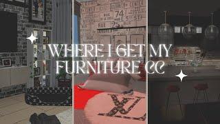 MUST HAVE CC FURNITURE | WHERE I GET MY CC FROM| SIMS 4 CC | CC HAUL #blacksimmer #sims4