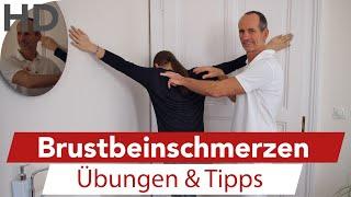 Übung bei Brustschmerzen am Brustbein/ Brustschmerzen / Faszien / Faszientraining