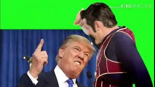 Robbie and Trump Hiding ???: Green Screen Effect