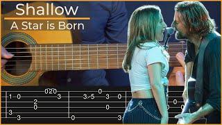 Shallow - Lady Gaga, Bradley Cooper (Simple Guitar Tab)