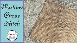 Washing cross stitch and embroidery