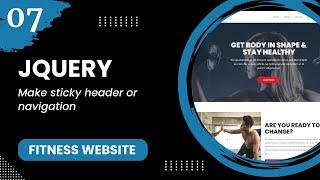 jQuery #7 - Make sticky header or navigation