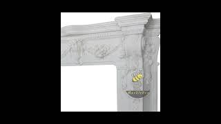 MarbleBee marble fireplace mantel floral carving large mantel with hearth for elegant decor 