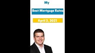Canada Real Estate - Best Mortgage Rates April 3, 2021 - #Shorts