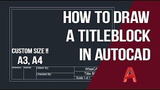 How to Draw a Title Block Professionally in AutoCAD! | EASIEST LAYOUT METHOD!