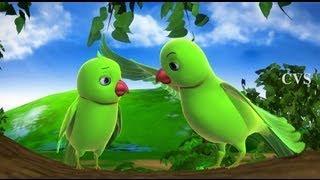 Chitti Chilakamma - Parrots 3D Animation Telugu Rhymes For children with lyrics