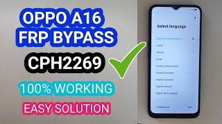 Oppo A16 Frp Bypass || CPH2269 Frp Bypass || Oppo Google Account Unlock