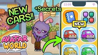 NEW UPDATE!  NEW FEATURE, SNEAK PEEK! NEW CARS & NEW SECRETS in AVATAR WORLD!