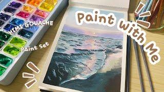  Relax and Practice to Paint a Dreamy Ocean Sunset using Gouache