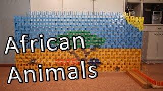 African Animals in 100,000 Dominoes