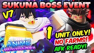 1 UNIT / NO FARMS! Watch JUDAR (Dark Mage) SOLO Defeat SUKUNA Boss Rush Event in Anime Vanguards!
