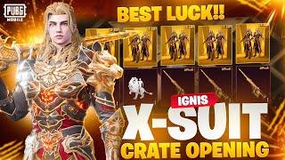  OP LUCK IGNIS X SUIT CRATE OPENING BGMI/PUBG FREE X SUIT