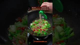 EASY STIR-FRIED BOK CHOY WITH MEAT RECIPE #recipe #cooking #chinesefood #bokchoy #meat #vegetables