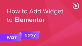 How to Add Widget to Elementor (free & easy)